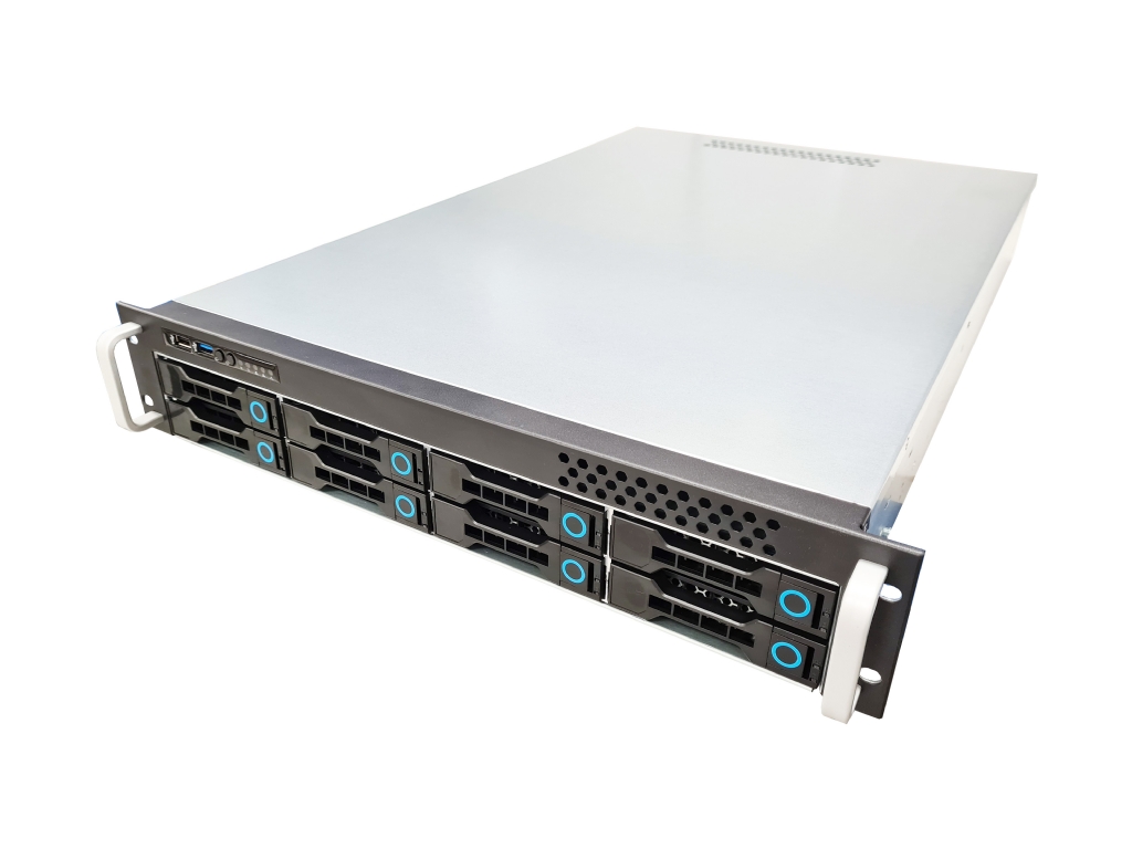 2U Server Case w/ 8x 3.5 Hot-Swappable SATA/SAS Drive Bays 2 x 2.5 Internal MiniSAS 