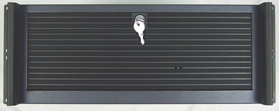 4U Short Depth Chassis aluminium lockable door 4 x 3.5