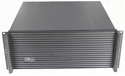 4U Short Depth Chassis louvered aluminium front bezel 5 x 3.5
